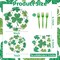 St. Patrick’s Party Supplies: 100-Piece Shamrock Tableware Set – Disposable Plates, Napkins & Forks for 25 Guests, Lucky Green Party Decor